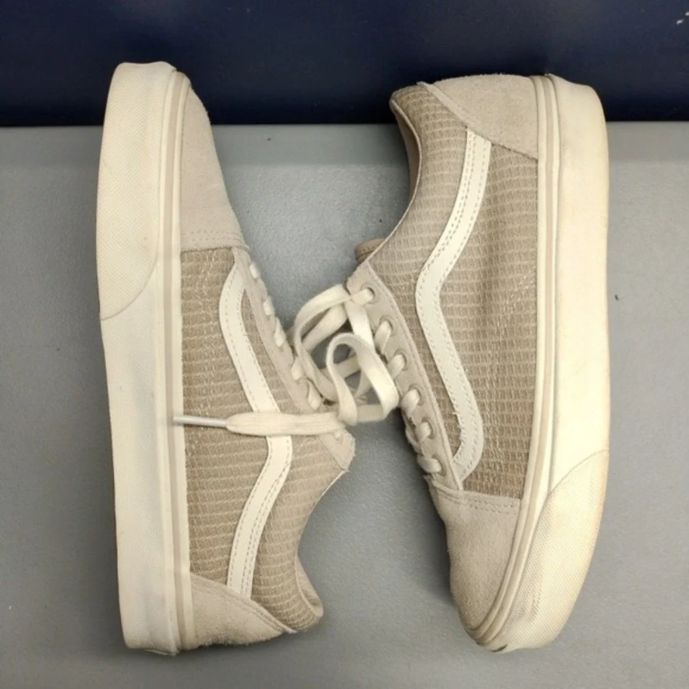 Vans Old Skool Skateboarding Shoes‎ Womens US Size 7.5 Gray White Lace Up 721356